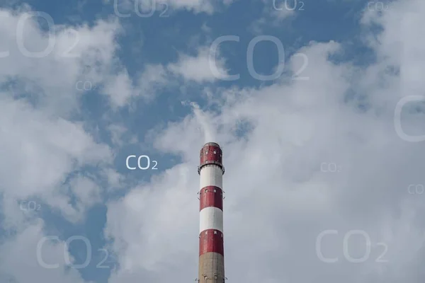 Problemi Ecologia Contaminazione Ambientale Emissioni Anidride Carbonica — Foto Stock