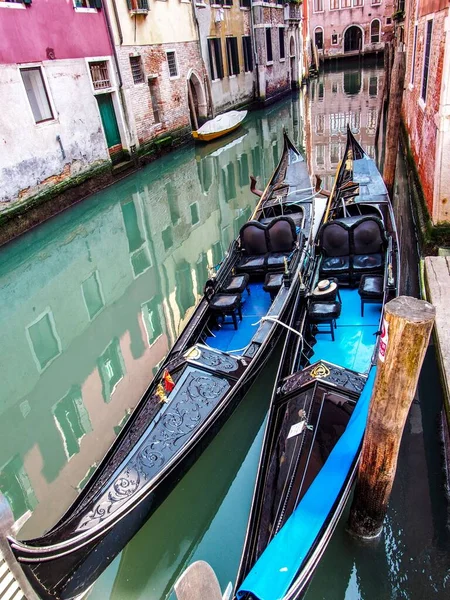 Barco Veneza Canal Pronto Para Turista — Fotografia de Stock