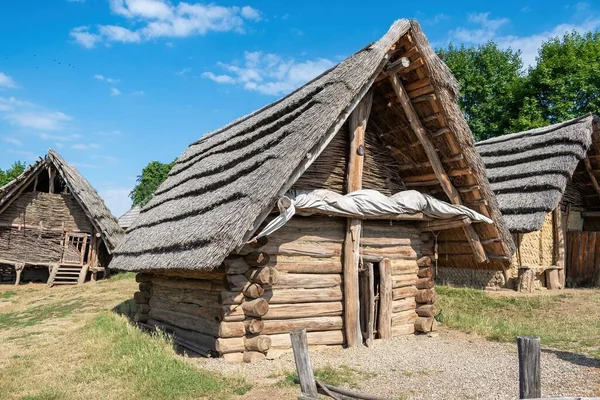 Modra Museum Great Moravia House Beams Greased Clay Thatched Roof — Stock Photo, Image