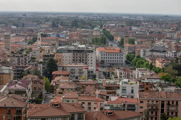 Bird Eye View Bergamo City Italy Cloudy Day — Stock Photo, Image