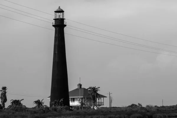 Beautiful Shot Point Bolivar Lighthouse Grayscale — Stock Photo, Image