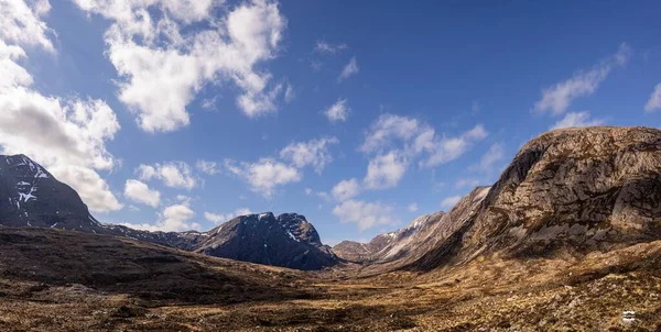 Beautiful Mountain Valley Scottish Highlands Cloudscape — Stock Photo, Image