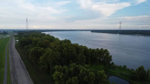 ミシシッピ川の空中撮影 — ストック写真