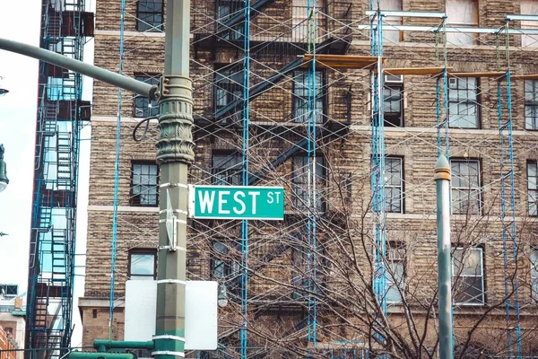 Uitzicht Een Gebouw Aanbouw New York Stad — Stockfoto