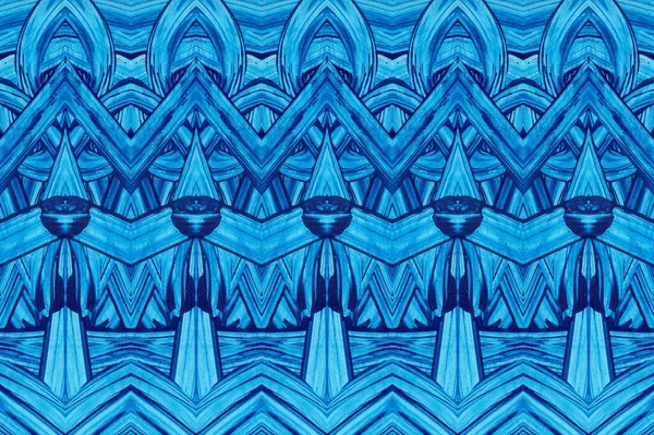 Motif Abstrait Artistique Bleu Sans Couture Avec Belles Lignes Couches — Photo