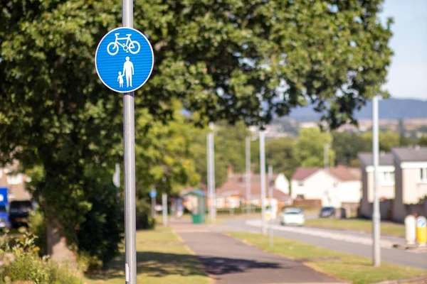 보행자의 자전거 표지판 — 스톡 사진