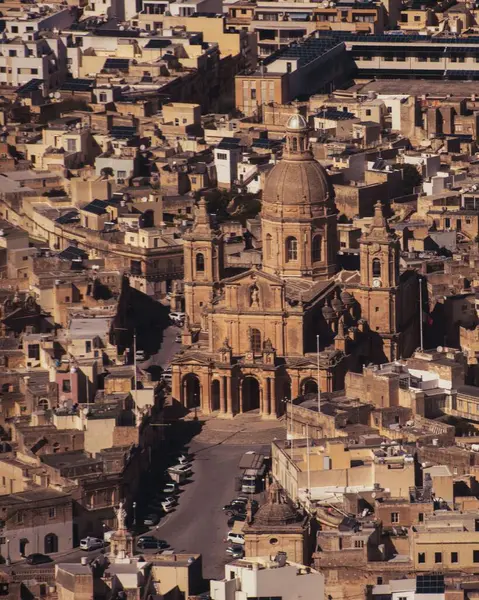 Veduta Aerea Dell Antica Chiesa San Nicola Siggiewi Malta — Foto Stock