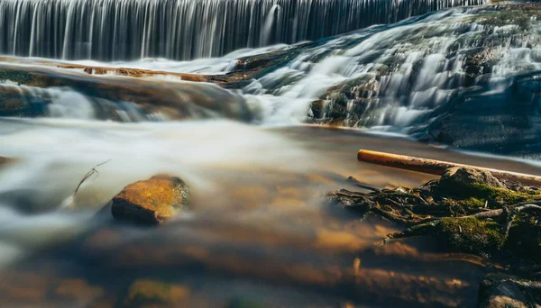 Une Belle Cascade Coulant Dans Rivière Parc Atlanta Waterfalls États — Photo