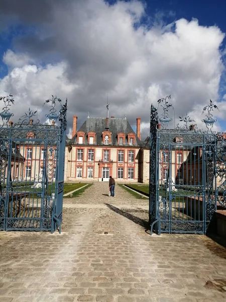 Blick Auf Den Eingang Zum Schloss Von Breteuil Frankreich — Stockfoto