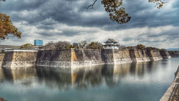 Живописный Вид Замок Японии — стоковое фото