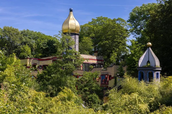 Grugapark EssenのHundertwasser家の眺め — ストック写真