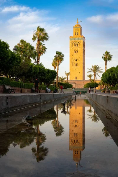 Marokkói Koutoubia Mecset Függőleges Képe — Stock Fotó
