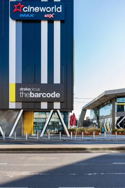 Vertical Shot Drake Circus Barcode Plymouth City Centre Devon — Stock Photo, Image