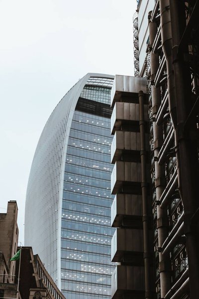 A vertical shot of buildings on Fenchurch street. London