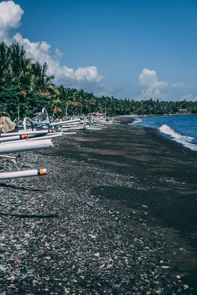 Een Prachtig Landschap Van Een Tropisch Strand Bali Een Zonnige — Stockfoto