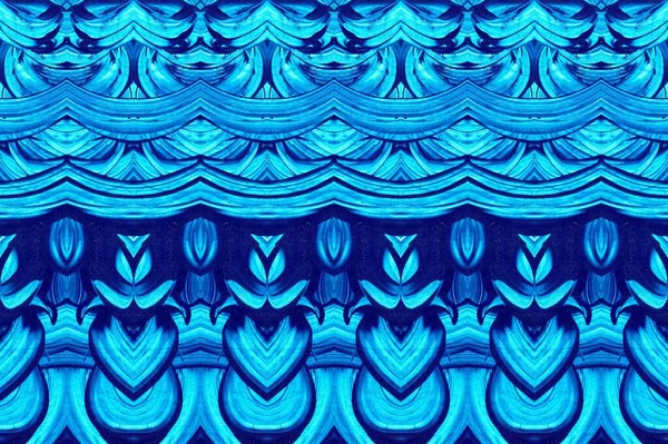 Ein Nahtloses Abstraktes Muster Mit Dunklen Und Hellen Blautönen — Stockfoto