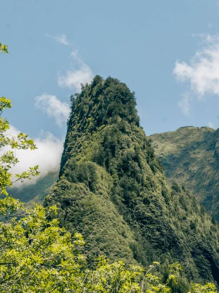Colpo Verticale Della Caratteristica Erosionale Dell Ago Maui Hawaii — Foto Stock