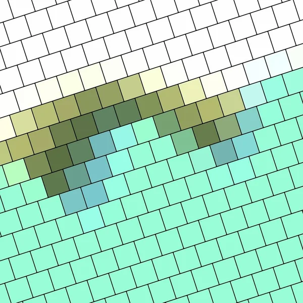 Abstrakcyjny Kwadrat Kolorowy Paleta Cegła Ściana Tekstura Tło Geometryczny Dekoracyjny — Zdjęcie stockowe