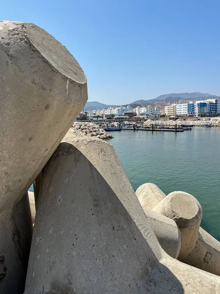 Tetrapod Breakwater Wall Sea — Stock Photo, Image