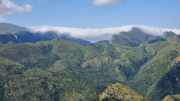 Plan Aérien Beau Paysage Station Colline Dans Journée — Photo