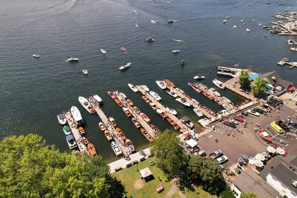 Hög Vinkel Fartygshamn — Stockfoto