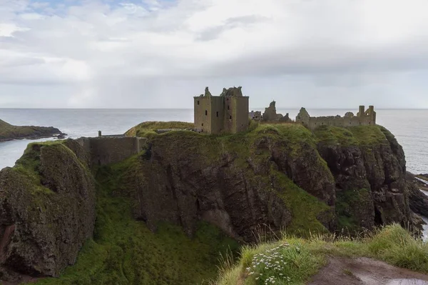 Старая Крепость Замка Данбар Скале Шотландия Великобритания — стоковое фото