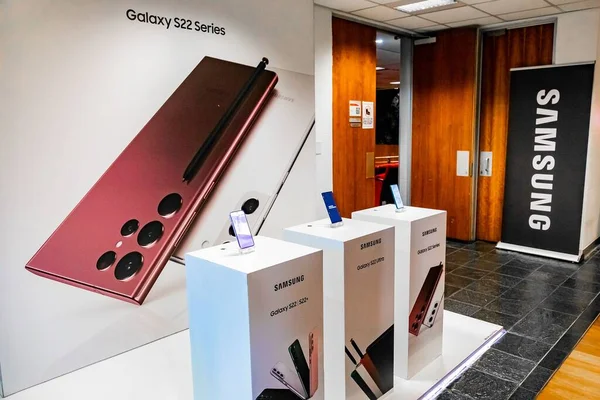 Gli Smartphone Samsung Mostra Città Del Capo Sud Africa — Foto Stock