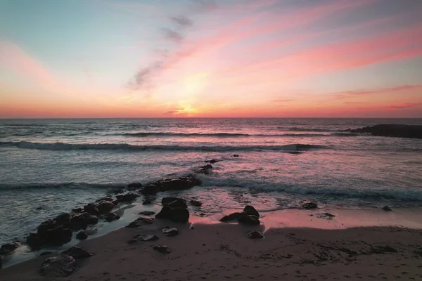 해변의 분홍빛 — 스톡 사진