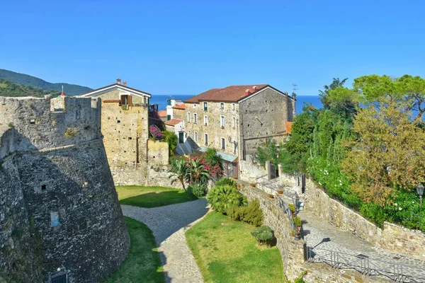 Beautiful View Small Streets Traditional Buildings Medieval Agropoli Town Italy — Stock Photo, Image