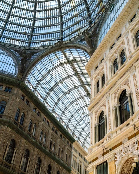 Внутри Галереи Умберто Неаполе Италия Красивой Архитектурой — стоковое фото