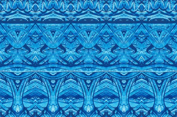 Modello Astratto Artistico Blu Senza Cuciture Con Belle Linee Strati — Foto Stock