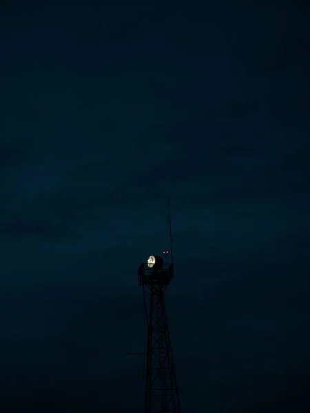 Airport Light Tower Night — Stock Photo, Image