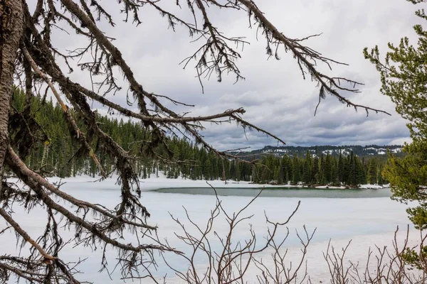 Wspaniały Widok Jezioro Diabła Oregon Zimie — Zdjęcie stockowe