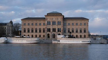 İsveç, Stockholm 'deki Ulusal Müze' nin ön görüntüsü