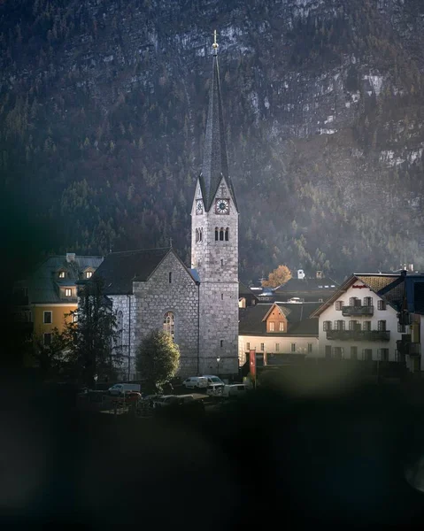 Shoot Taken Hallstatt Which You Can See Beauty Lake Mountains — Stock Photo, Image