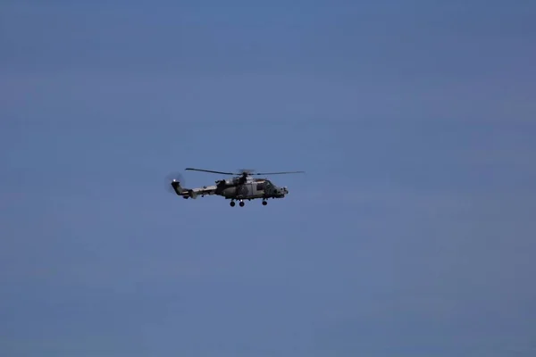 Крупный План Вертолёта Королевского Военно Морского Флота Wildcat Время Демонстрации — стоковое фото