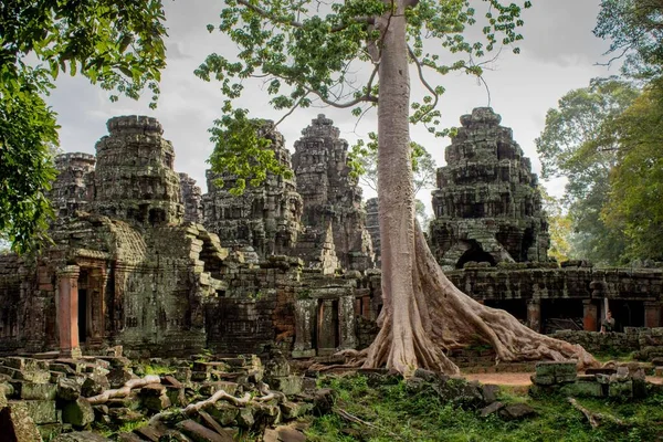 Bayons Buddistiska Tempel Siem Reap Kambodja — Stockfoto