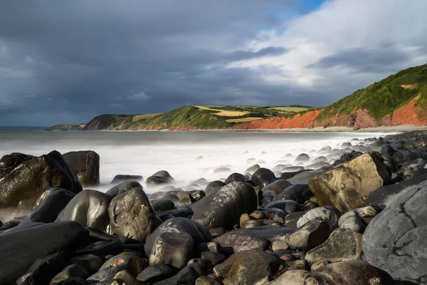 Rocks Sea Peppercombe Beach Devon England — Stock Photo, Image