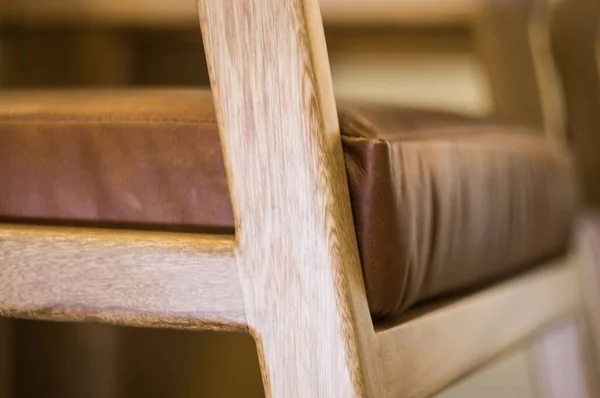 Closeup Shot Seat Wooden Chair — Stock Photo, Image
