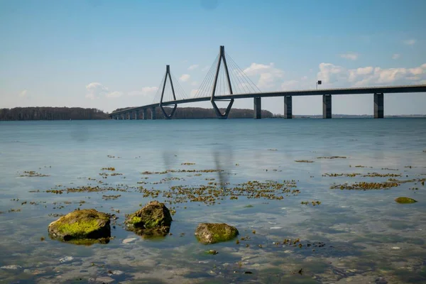 Ein Schöner Blick Von Der Küste Auf Die Faro Brücken — Stockfoto