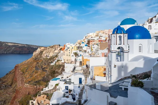 Beautiful View Oia Village One Most Scenic Viewpoint Santorini Greece — Stock Photo, Image