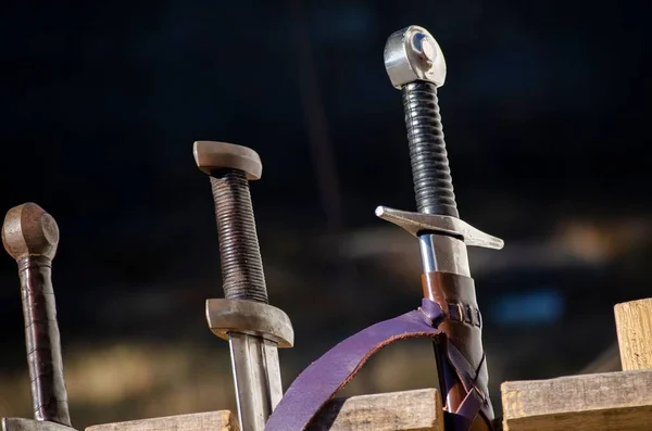 Replicas Medieval Swords Historical Reenactments — Stock Photo, Image