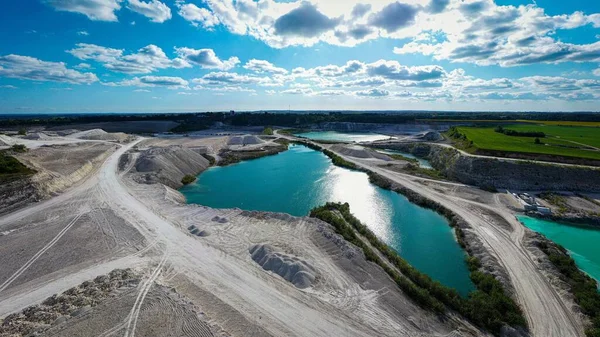 Aerial View Faxe Limestone Quarry Denmark — Stock Photo, Image