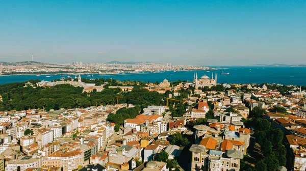 Una Vista Aerea Della Bellissima Città Istanbul Turchia Con Paesaggio — Foto Stock
