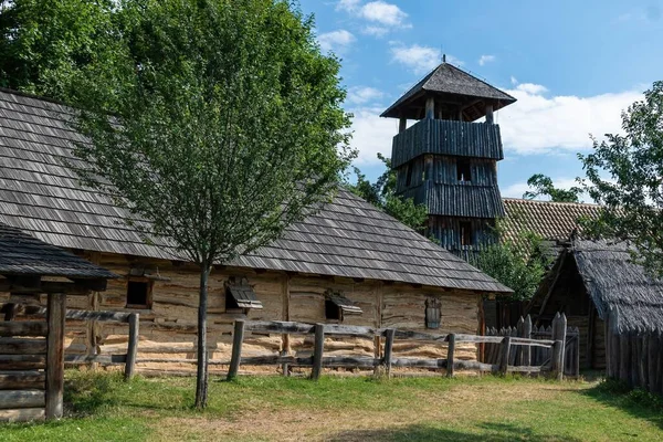 Museum Great Moravia Velehrad Residential House Watchtower Open Air Museum — Stock Photo, Image