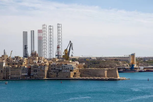 Akdeniz Den Malta Kır Adası Ndaki Valletta Limanı — Stok fotoğraf