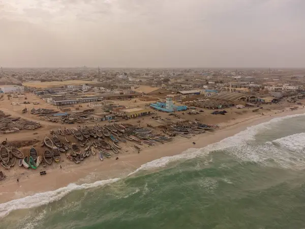 Wide View Coastline Nouakchott Specifically Fishing Port — Stock Photo, Image