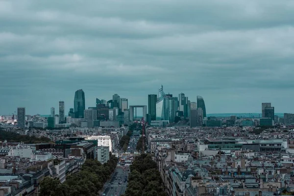 Высокий Угол Обзора Defence Париж — стоковое фото