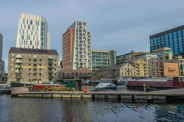 Widok Apartamentów Biur Dublin Docklands District — Zdjęcie stockowe