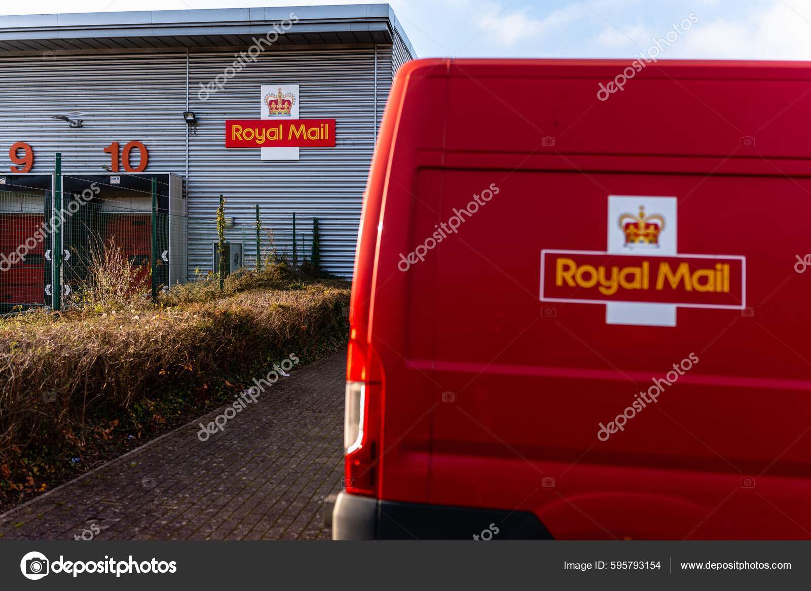 Royal Mail Centre Red Transit Postal Van Parked Loading Bay, 58% OFF